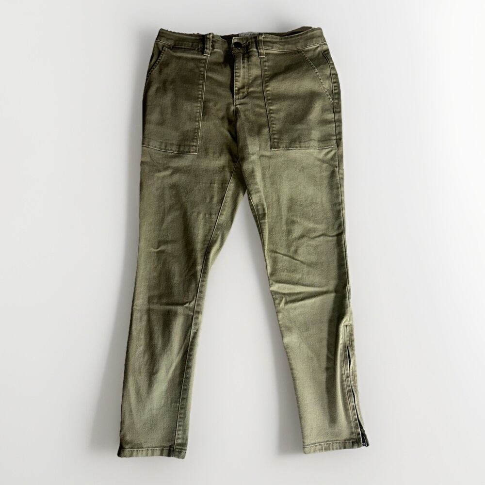 Sanctuary Standard Surplus Utility Pants Women’s 27 Beige Zip Ankle Stretch